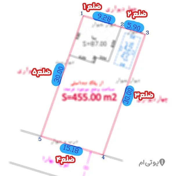 شمارش اضلاع در نقشه یو تی ام