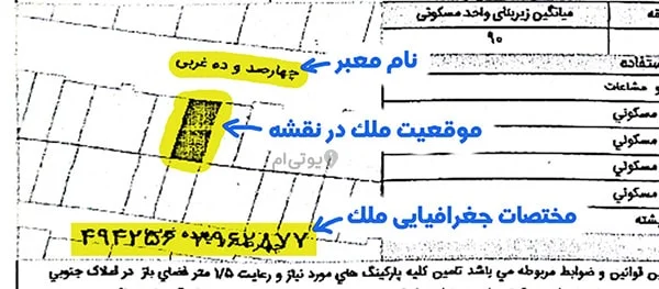 راهنما و جزئیات کامل دستور نقشه شهرداری کرج + تصاویر 30 موقعیت ملک در نقشه در دستور نقشه