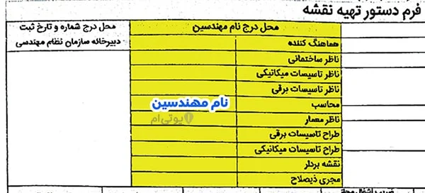 راهنما و جزئیات کامل دستور نقشه شهرداری کرج + تصاویر 10 نام مهندسین در دستور نقشه